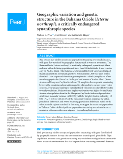 Geographic variation and genetic structure in the Bahama