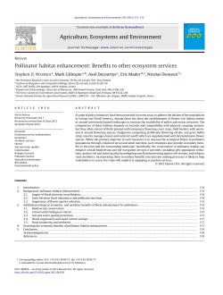 Pollinator habitat enhancement: Benefits to other ecosystem services
