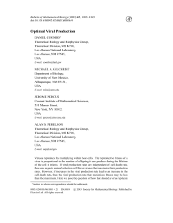 Optimal Viral Production