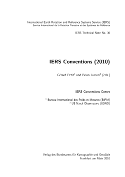 IERS Technical Note 36: IERS Conventions (2010)
