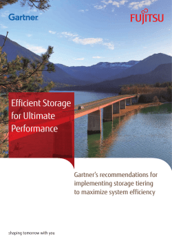 Gartner Newsletter : Efficient Storage for Ultimate