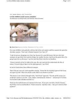 Let the children make money mistakes