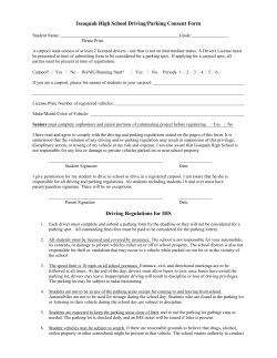 Issaquah High School Driving/Parking Consent Form