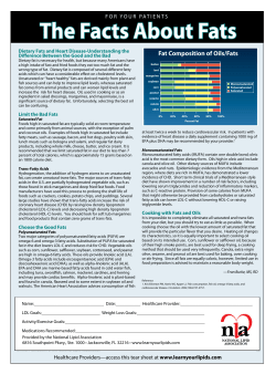 The Facts About Fats - National Lipid Association
