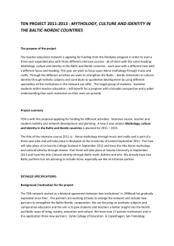 TEN PROJECT 2011-2013 : MYTHOLOGY, CULTURE AND