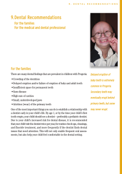 9.Dental Recommendations - The Progeria Research Foundation