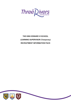 THE KING EDWARD VI SCHOOL LEARNING SUPERVISOR
