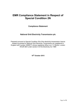 EMR Compliance Statement in Respect of Special Condition 2N