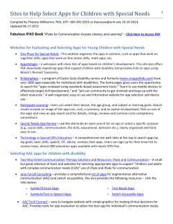 Sites to Help Select Apps for Children with Special Needs