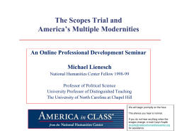 The Scopes Trial and America`s Multiple