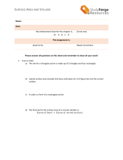 surface area and volume