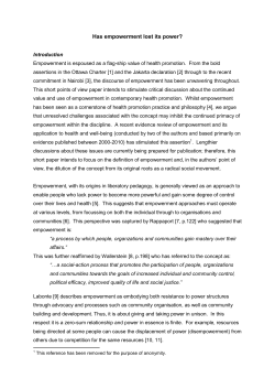 Has empowerment lost its power?