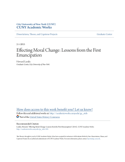 Effecting Moral Change - CUNY Academic Works