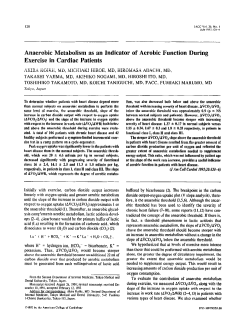 Anaerobic metabolism as an indicator of aerobic function during