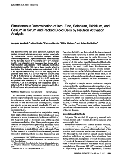 Simultaneous Determination of Iron, Zinc