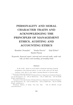 personality and moral character traits and acknowledging the