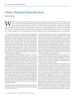 China`s Repeated Reunifications - American Academy of Arts and