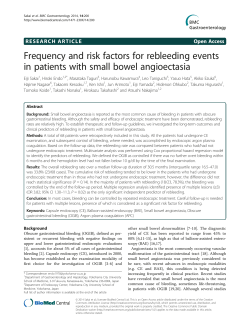 Frequency and risk factors for rebleeding events in patients with