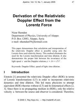 Derivation of the Relativistic Doppler Effect from the