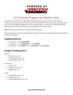5x5 Training Program for Massive Gains
