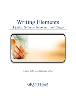 Writing Elements - Grantham University