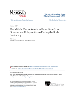State Government Policy Activism During the Bush Presidency