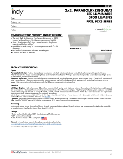 2x2, PARABOLIC/ZIGGURAT LED LUMINAIRE 3900 LUMENS