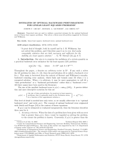 Estimates of optimal backward perturbations for linear least squares