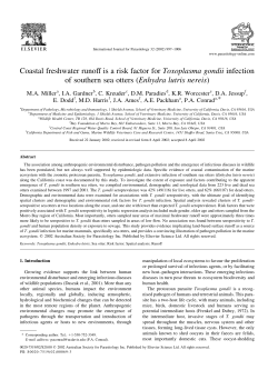 Coastal freshwater runoff is a risk factor for