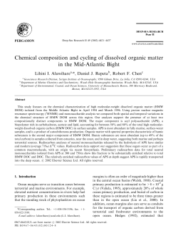 Chemical composition and cycling of dissolved organic matter in the