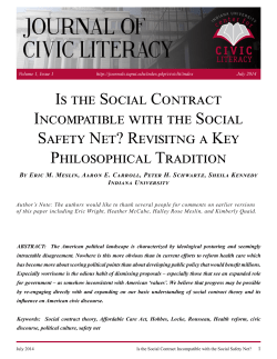 Is the Social Contract Incompatible with the Social Safety Net