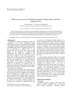 Effect of yarn twist on mechanical properties of glass fibre reinforced