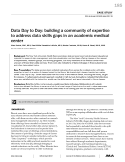 Print this article - Journal of the Medical Library Association