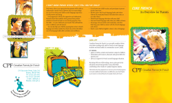 Core French - Canadian Parents for French