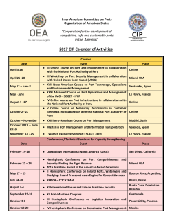 Calender of Events - Inter-American Committee on Ports