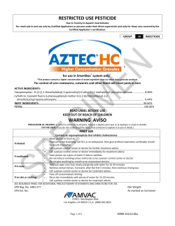 AZTEC HC Specimen Label - AMVAC Chemical Corporation