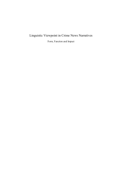 Linguistic Viewpoint in Crime News Narratives