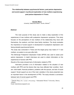 48 The relationship between psychosocial factors, post partum