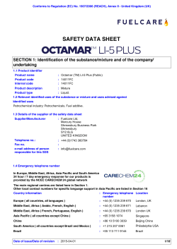OCTAMAR&trade; LI-5 PLUS Safety Data