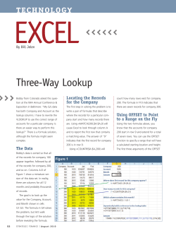 Three-Way Lookup - Strategic Finance