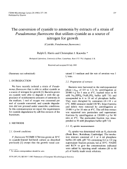 The conversion of cyanide to ammonia by extracts of a strain of