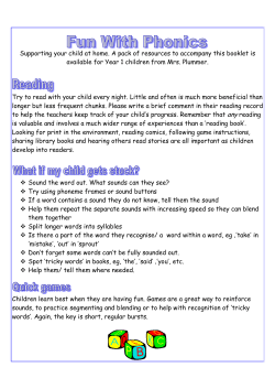 Fun with Phonics Booklet