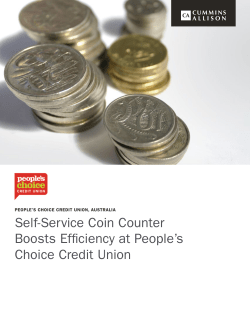 Self-Service Coin Counter Boosts Efficiency at People`s Credit Union