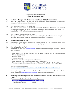 Frequently Asked Questions 403(b) Retirement Plan