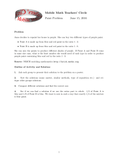 Mobile Math Teachers` Circle Paint Problem June 15, 2016