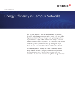 Energy Efficiency in Campus Networks