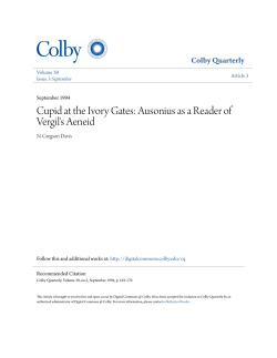 Cupid at the Ivory Gates: Ausonius as a Reader of Vergil`s Aeneid