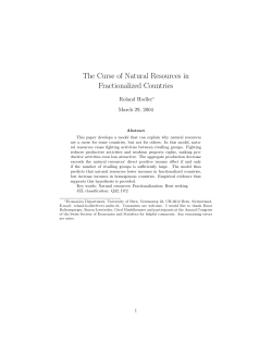 The Curse of Natural Resources in Fractionalized Countries