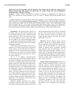 influence of oxychlorine phases during the pyrolysis of organic