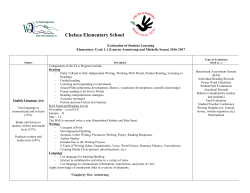 Evaluation of Student Learning Elementary Cycle 1.1 (Lauren